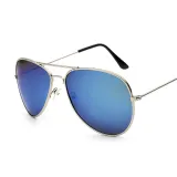 Sunglasses Multicolor Round Bottom Oversized Aviator Sunglasses Retro Flat Top With Metal Frame