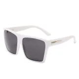 Sunglasses Trendy Cateye Trapezoidal Oversized UV Protection Retro Flat Top With Frame