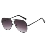 Sunglasses Multicolor Round Bottom Double Bridge Oversized Shades Retro Flat Top With Frame