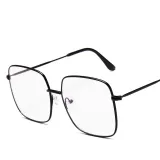 Transparent Sunglasses Multicolor Fashion Square Aviators Sunglasses Flat Mirrored Lens