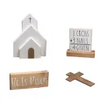 Easter Scene Wooden Decoration With Jesus Tomb-Easter Tray Bundle Kit