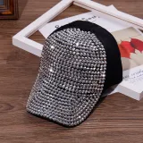 Women Adjustable Sunhat Rhinestone Bling Baseball Cap