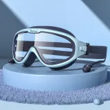Kids Big Frame Swimming Goggles Diving with Earplugs Anti-fog Waterproof