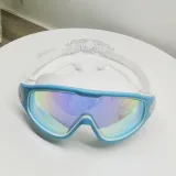 Kids Big Frame Swimming Goggles Diving with Earplugs Anti-fog Waterproof Glasses