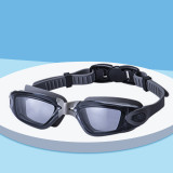 Kids Swimming Goggles Anti-fog Waterproof with Earplugs Eyewear Glasses-Transparent Flat