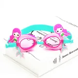 Kids Cartoon Mermaid Swimmimg Goggles Anti-fog Waterproof Eyewear Glasses