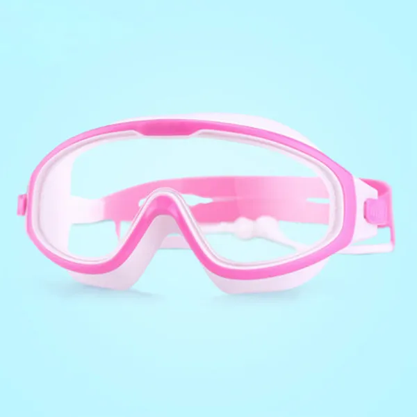 Kids Big Frame Swimmimg Goggles with Earplugs Anti-fog Waterproof