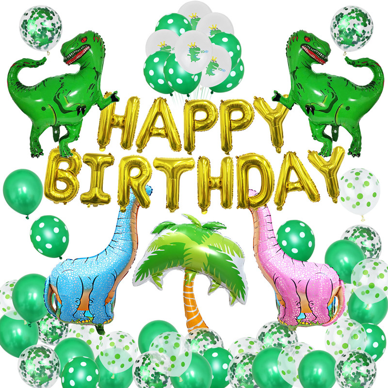 Happy Birthday Decorations Dinosaur Balloon For Boys Birthday