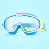 Kids Big Frame Swimmimg Goggles with Earplugs Anti-fog Waterproof