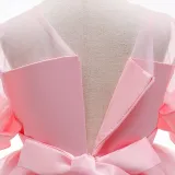 Toddler Girls Flower Formal Dress Flying Sleeve with V-neck Gowns Dress
