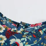 Toddler Girls Cherry Flowers Long Sleeve Casual Dress