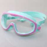Kids Big Frame Swimmimg Goggles with Earplugs Anti-fog Waterproof
