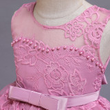 Toddler Flower Girls Sleeveless Formal Dress Embroidery Gowns Dress
