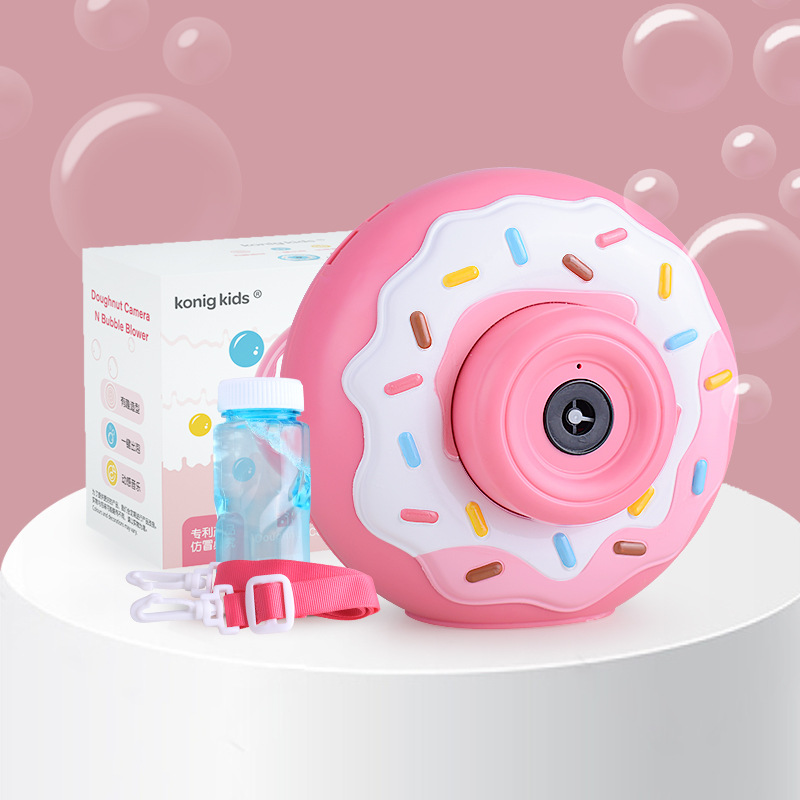 Kids Donuts Camera Automatic Electric Soap Bubble Machine