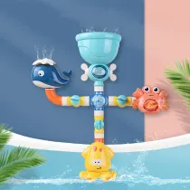 Kids Bath Toys Pipeline Suction Cups Rotate Shower Spray Water