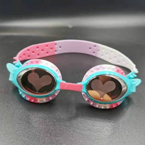 Kids Swimmimg Goggles Heart Waterproof Eyewear Glasses