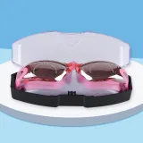 Kids Swimming Goggles Anti-fog Waterproof with Earplugs Eyewear Glasses-Plating Flat
