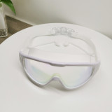 Kids Big Frame Swimming Goggles Diving with Earplugs Anti-fog Waterproof Glasses