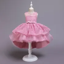 Toddler Flower Girls Sleeveless Formal Dress Embroidery Gowns Dress