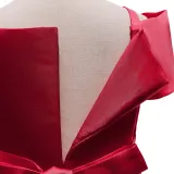 Toddler Girls Sling Off The Shoulder Formal Bow Tie Gowns Dress