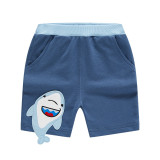 Toddler Boys Cartoon Shark Pattern Shorts