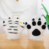 3PCS Animals Dolls Stuffed Plush Toys with Paw &Tail and Headband