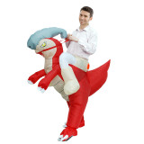 Toddler Kids Inflatable Parasaurolophus Halloween Costume Cosplay Suit For Kids and Adult