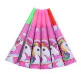 Dream Unicorn Theme Birthday Decoration with Tablecloth Tableware Paper Cup Straw Invitation Card Hat Set