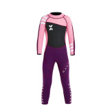 Kid Girls Pure Color Long Sleeve Thickening Diving Suit Swimsuit