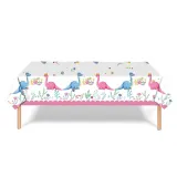 Pink Dinosaur Theme Birthday Decoration with Tablecloth Tableware Tissue Dinner Plate Paper Cup Set