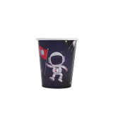 Outer Space Astronauts Theme Birthday Decoration with Tablecloth Tableware Tissue Dinner Plate Paper Cup Set