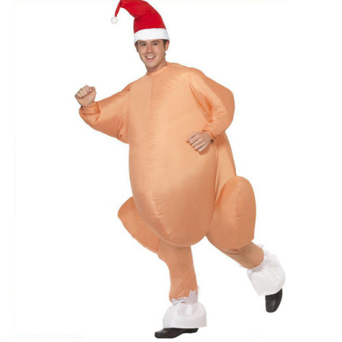 Adult Inflatable Roast Chiken Halloween Costume Cosplay With Hat