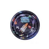 Outer Space Astronauts Theme Birthday Decoration with Tablecloth Tableware Tissue Dinner Plate Paper Cup Set