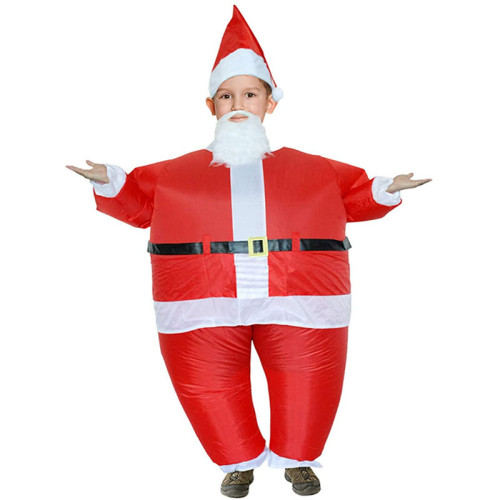 Toddler Kids Inflatable Santa Claus Halloween Costume Cosplay Suit For Kids and Adult