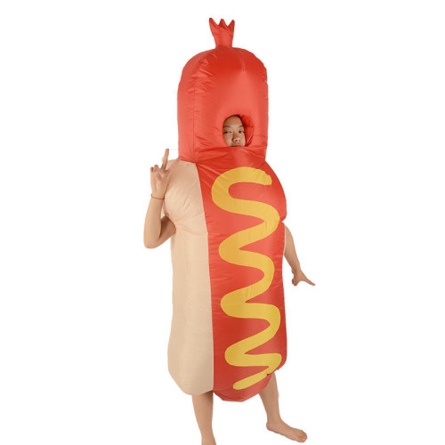 Adults Inflatable Hot Dog Halloween Costume Cosplay Suit