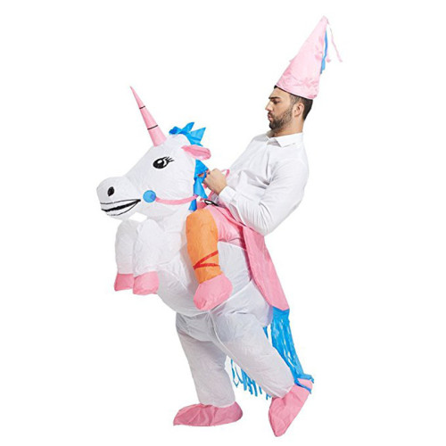Toddler Kids Inflatable Unicorn Halloween Interesting Costume Cosplay Suit For Kids and Adult