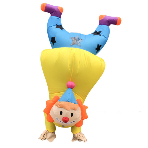 Adult Inflatable Handstand Clown Halloween Costume Cosplay Suit