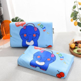 Kids Pillows Natural Latex with Penguin Mouse Elephant Cartoon Pattern Slogan Pillowcase