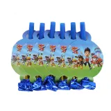 Puppy Dog Theme Birthday Decoration with Tablecloth Tableware Tissue Dinner Plate Paper Cup Set