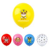 Cartoon Puppy Dog Theme Birthday Decoration with Tablecloth Tableware Tissue Dinner Plate Paper Cup Set