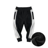 Toddler Boys Stripe Black Pants Casual Jogger