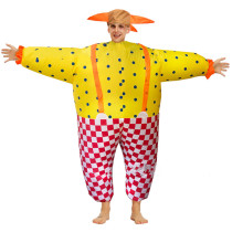 Adult Inflatable Party Time Clown Halloween Costume Cosplay Suit