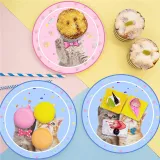 Pet Cat Theme Birthday Decoration with Tablecloth Tableware Tissue Dinner Plate Paper Cup Set