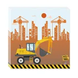 Engineering Vehicle Theme Birthday Decoration with Tablecloth Tableware Tissue Dinner Plate Paper Cup Set