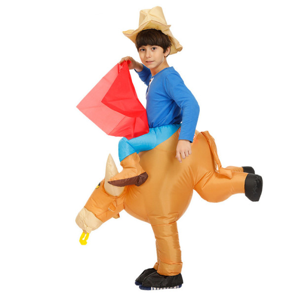 Toddler Kids Inflatable Bull Halloween Costume Cosplay Suit For Kids and Adult