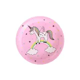 Kids Unicorn Theme Birthday Decoration with Tablecloth Tissue Paper Cup Straw Plate Flag Pulling Set