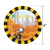 Engineering Vehicle Theme Birthday Decoration with Tablecloth Tableware Tissue Dinner Plate Paper Cup Set