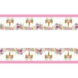 Flowers Unicorn Theme Birthday Decoration with Tablecloth Tableware Tissue Dinner Plate Paper Cup Set