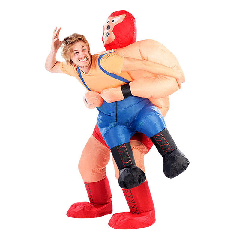 Adult Inflatable Wrestler Halloween Costume Cosplay Suit