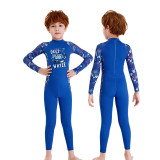 Kid Boys Print Deep Water Long Sleeve Thickening Diving Suit Swimsuit